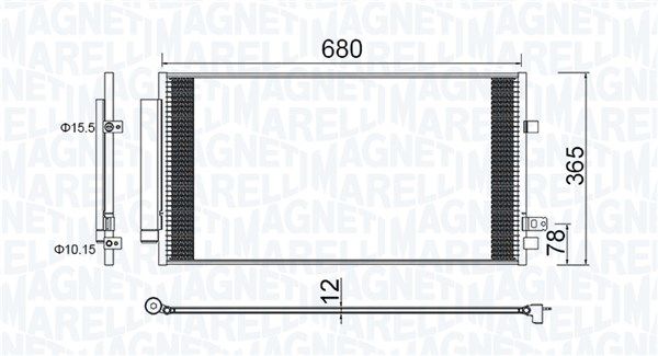 Klimakondensator Klimakühler MAGNETI MARELLI 350203173000