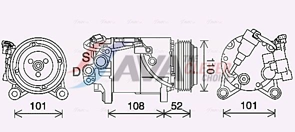 Kompressor, Klimaanlage AVA QUALITY COOLING BWAK567