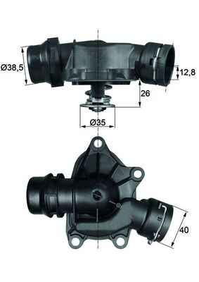 Thermostat, Kühlmittel MAHLE TI2688