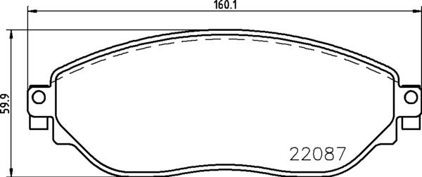 Bromsbeläggssats, skivbroms BREMBO P59082