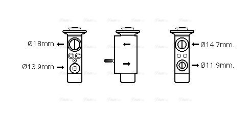 Expansionsventil, Klimaanlage AVA QUALITY COOLING bw1441