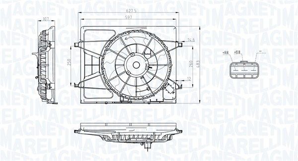 Lüfter, Motorkühlung MAGNETI MARELLI 069422796010