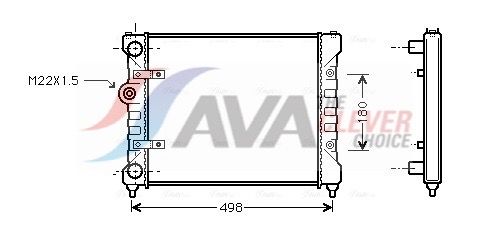 Kühler, Motorkühlung AVA QUALITY COOLING ST2022