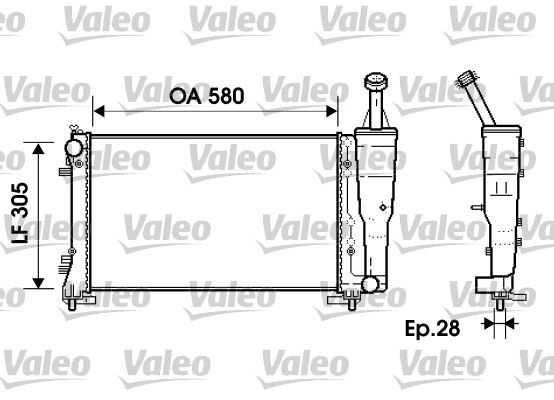 Kühler, Motorkühlung VALEO 734362