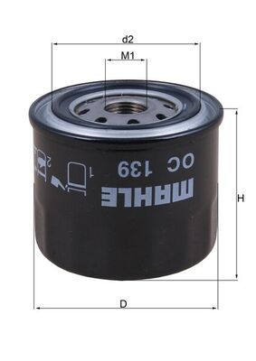 Ölfilter MAHLE OC139