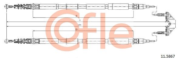 Seilzug Feststellbremse COFLE 11.5867