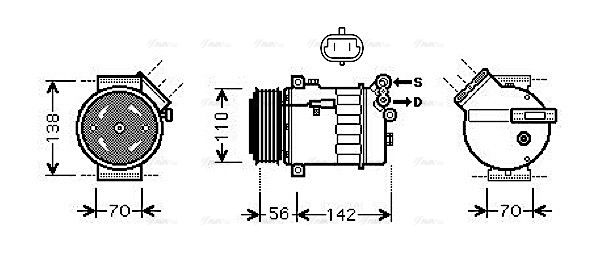 Kompressor, Klimaanlage AVA QUALITY COOLING olk449