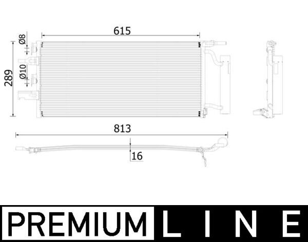 Kondensator, Klimaanlage MAHLE AC893000P