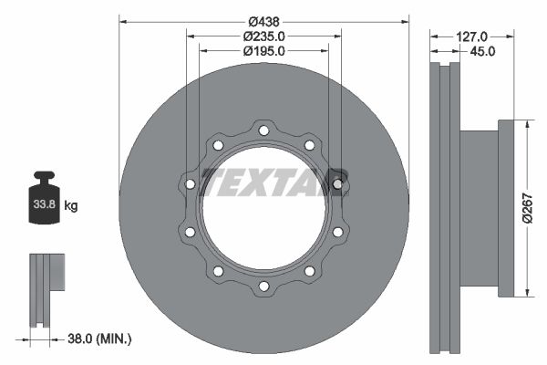 Bremsscheibe TEXTAR 93105500