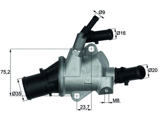 Thermostat, Kühlmittel MAHLE TI14888