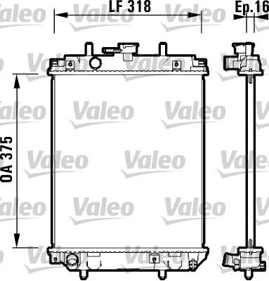 Kühler, Motorkühlung VALEO 734105
