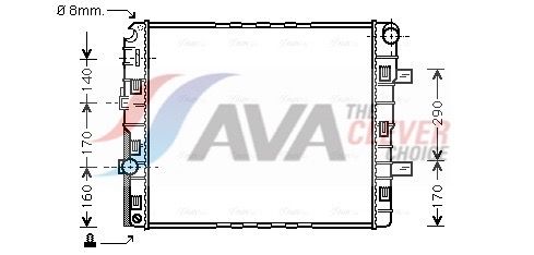 Kühler, Motorkühlung AVA QUALITY COOLING ME2184