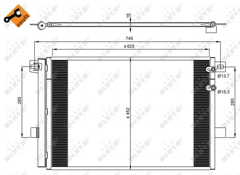 Kondensator, Klimaanlage NRF 350041