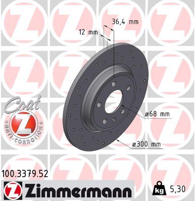 Bremsscheibe ZIMMERMANN 100.3379.52