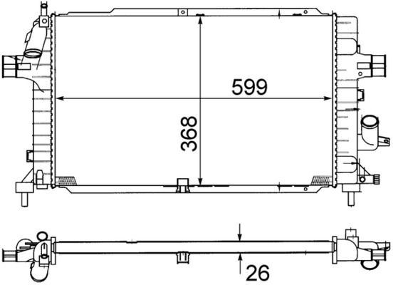 Kühler, Motorkühlung MAHLE CR1687000S