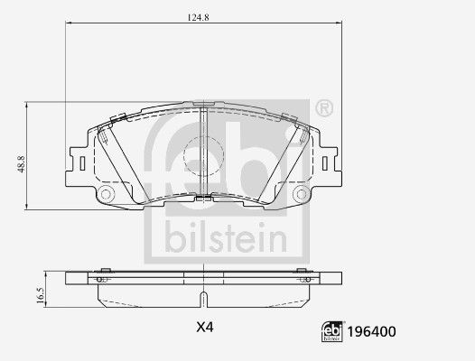 Bremsbelagsatz Bremsbeläge FEBI BILSTEIN 196400