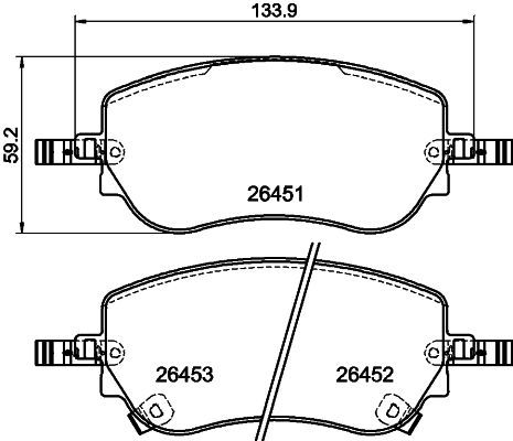Bremsbelagsatz Bremsbeläge HELLA 8DB 355 043-861