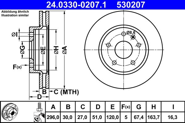 Bremsscheibe ATE 24.0330-0207.1