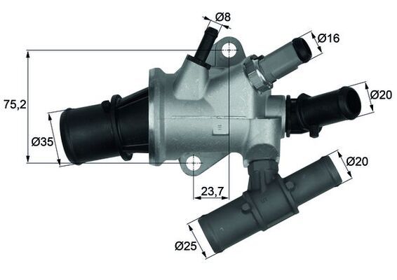 Thermostat, Kühlmittel MAHLE TI16888