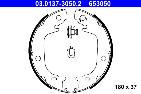 Bremsbackensatz, Feststellbremse ATE 03.0137-3050.2