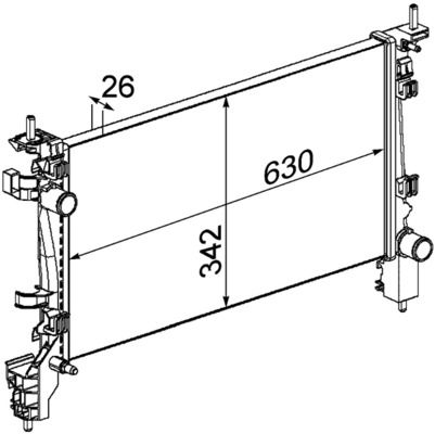 Kühler, Motorkühlung MAHLE CR1131000P