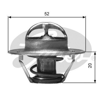 Thermostat, Kühlmittel GATES TH00591G1