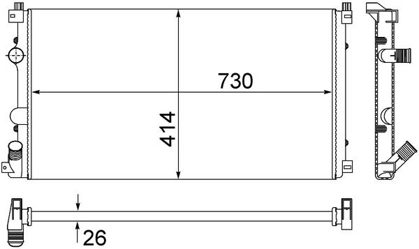 Kühler, Motorkühlung MAHLE CR1683000S