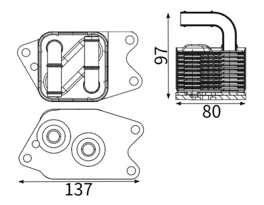 Ölkühler, Automatikgetriebe MAHLE CLC254000S