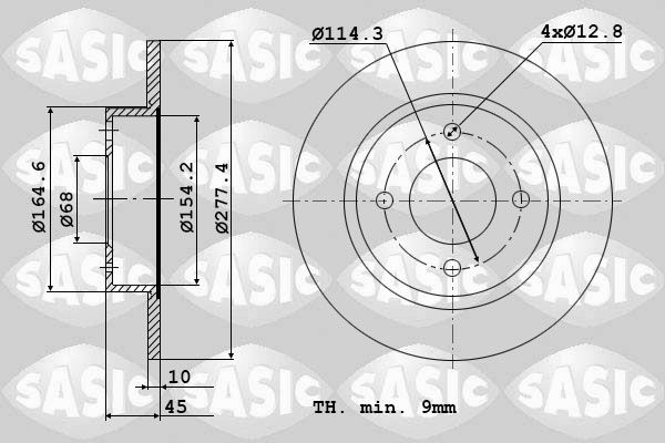 Bremsscheibe SASIC 6106248