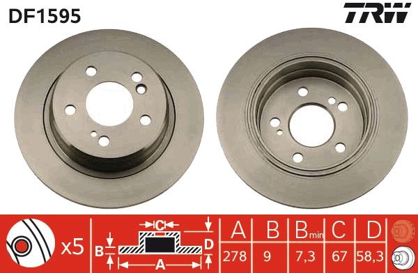Bremsscheibe TRW DF1595