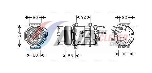 Kompressor, Klimaanlage AVA QUALITY COOLING PEAK320