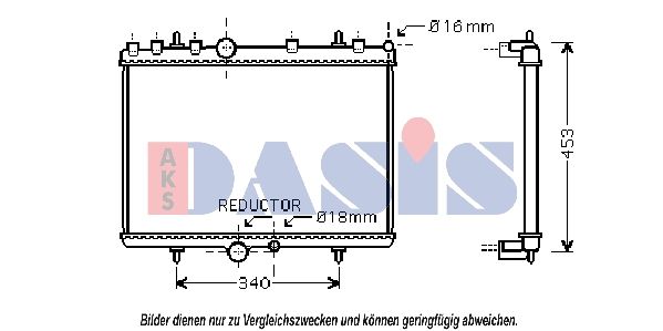 Kühler, Motorkühlung AKS DASIS 160111N