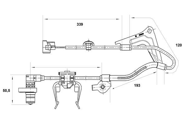 Sensor, Raddrehzahl BOSCH 0 265 001 416