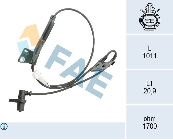 Sensor, Raddrehzahl FAE 78561