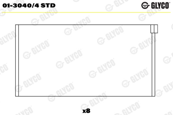 Pleuellager GLYCO 01-3040/4STD