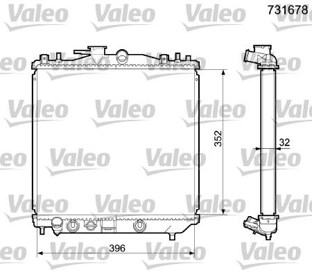 Kühler, Motorkühlung VALEO 731678
