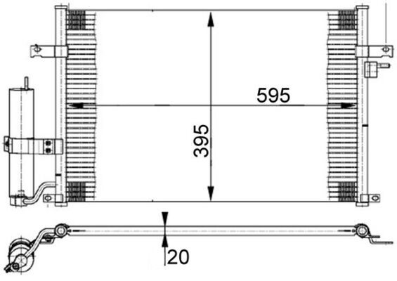 Kondensator, Klimaanlage MAHLE AC384000S