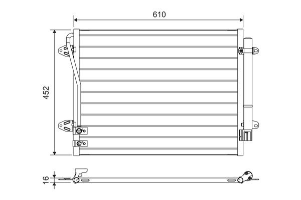 Klimakondensator Klimakühler VALEO 814039