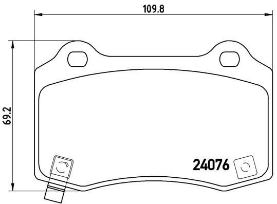 Bremsbelagsatz, Scheibenbremse BREMBO P 11 024