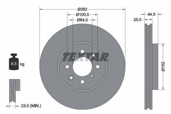 Bremsscheibe TEXTAR 92170703