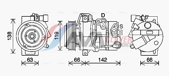 Kompressor, Klimaanlage AVA QUALITY COOLING HYK463