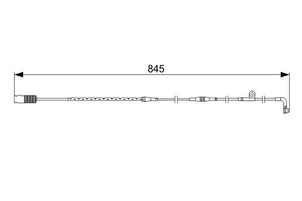Warnkontakt, Bremsbelagverschleiß BOSCH 1 987 473 044