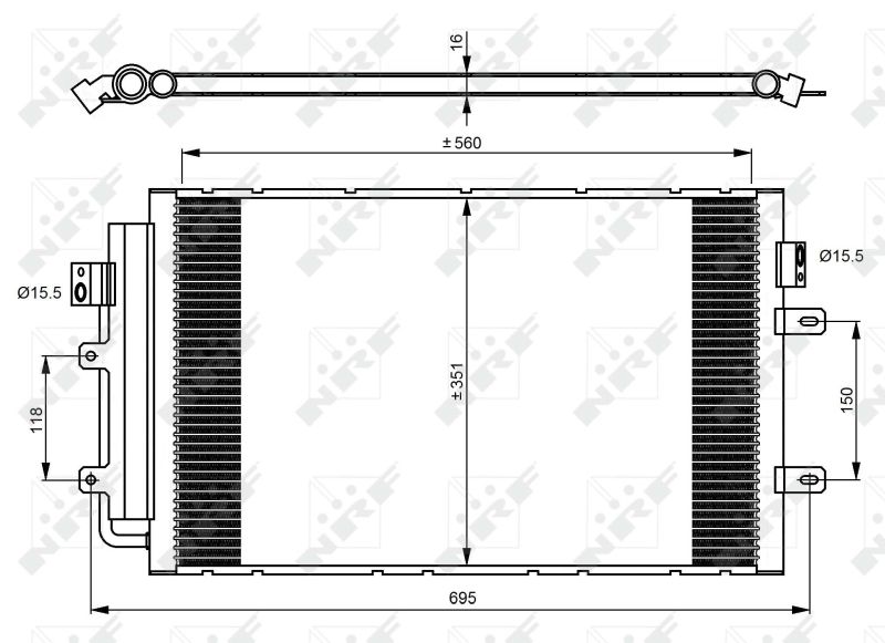 Kondensator, Klimaanlage NRF 350083
