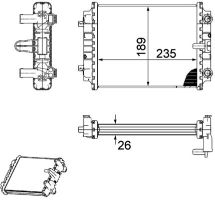 Kühler, Motorkühlung MAHLE CR913000P
