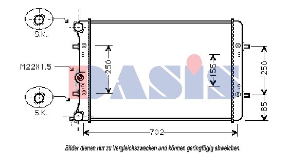 Kühler, Motorkühlung AKS DASIS 040027N