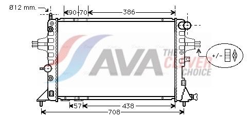 Kühler, Motorkühlung AVA QUALITY COOLING OLA2329