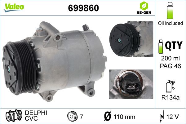 Kompressor, Klimaanlage VALEO 699860