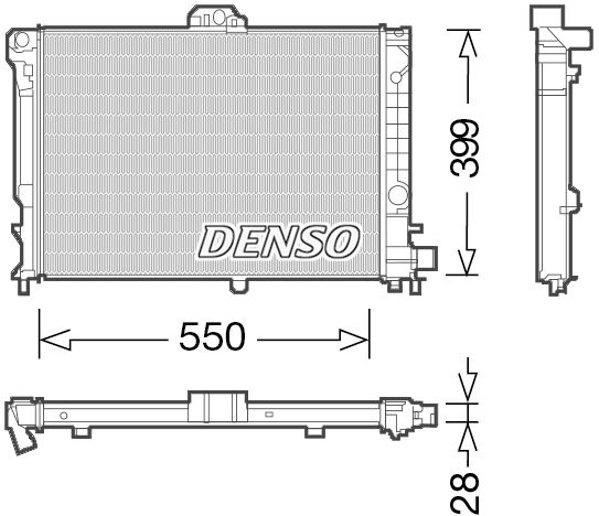 Kühler, Motorkühlung DENSO DRM25010