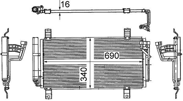 Kondensator, Klimaanlage MAHLE AC714000S