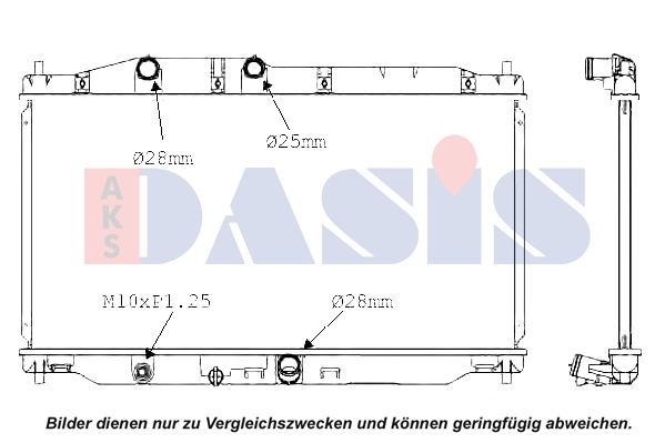 Kühler, Motorkühlung AKS DASIS 100083N